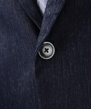 MKDGA55180 MK MICHEL KLEIN HOMME(MKミッシェルクランオム) 【セットアップ対応 / 撥水 / ストレッチ】ハケメシャンブレージャケット ネイビー