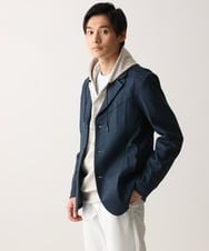 MKDGA56240 MK MICHEL KLEIN HOMME(MKミッシェルクランオム) 【イージーケアジャージ素材使用】コンバーチブルジャケット/TECEASYJERSEY2025 ブルー(55)