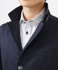 MKDGA56240 MK MICHEL KLEIN HOMME(MKミッシェルクランオム) 【イージーケアジャージ素材使用】コンバーチブルジャケット/TECEASYJERSEY2025 ネイビー(57)