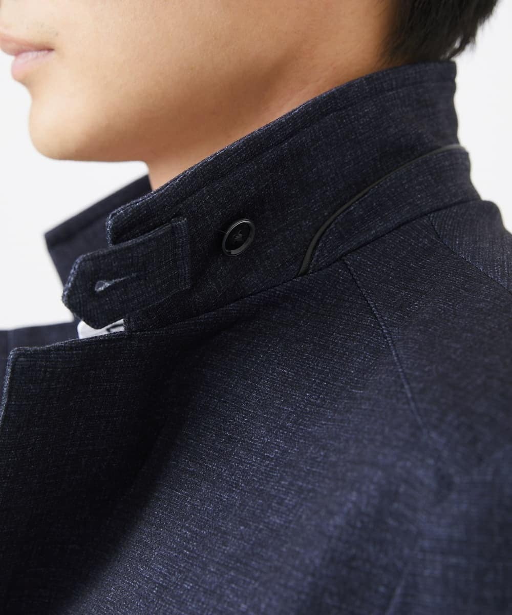 MKDGA56240 MK MICHEL KLEIN HOMME(MKミッシェルクランオム) 【イージーケアジャージ素材使用】コンバーチブルジャケット/TECEASYJERSEY2025 ネイビー(57)