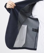 MKDGA56240 MK MICHEL KLEIN HOMME(MKミッシェルクランオム) 【イージーケアジャージ素材使用】コンバーチブルジャケット/TECEASYJERSEY2025 ネイビー(57)
