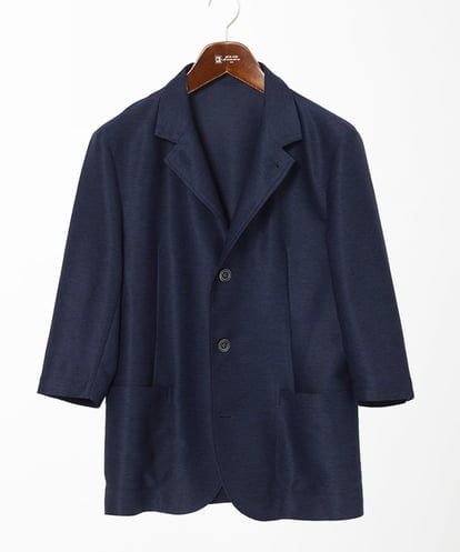 MKDGA59240 MK MICHEL KLEIN HOMME 【洗える / 快適清涼素材】カラミメッシュ七分袖ジャケット 