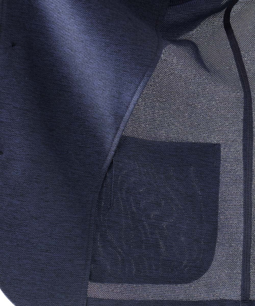 MKDGA59240 MK MICHEL KLEIN HOMME(MKミッシェルクランオム) 七分袖ジャケット カラミメッシュ ネイビー