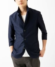 MKDGA59240 MK MICHEL KLEIN HOMME(MKミッシェルクランオム) 七分袖ジャケット カラミメッシュ ネイビー