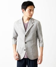 MKDGA59240 MK MICHEL KLEIN HOMME(MKミッシェルクランオム) 七分袖ジャケット カラミメッシュ アイボリー