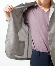 MKDGA59240 MK MICHEL KLEIN HOMME(MKミッシェルクランオム) 七分袖ジャケット カラミメッシュ アイボリー