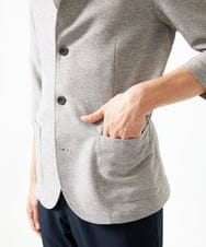 MKDGA59240 MK MICHEL KLEIN HOMME(MKミッシェルクランオム) 七分袖ジャケット カラミメッシュ アイボリー