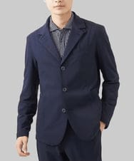 MKDGA63240 MK MICHEL KLEIN HOMME(MKミッシェルクランオム) 【洗える / セットアップ対応】エコサッカーコンバーティブルジャケット ネイビー(57)