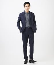 MKDGA63240 MK MICHEL KLEIN HOMME(MKミッシェルクランオム) 【快適着用】コンバーティブルジャケット/エコサッカー ネイビー(57)