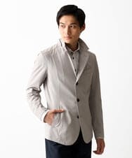 MKDGA63240 MK MICHEL KLEIN HOMME(MKミッシェルクランオム) 【快適着用】コンバーティブルジャケット/エコサッカー アイボリー(80)
