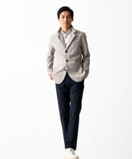 MKDGA63240 MK MICHEL KLEIN HOMME(MKミッシェルクランオム) 【快適着用】コンバーティブルジャケット/エコサッカー アイボリー(80)