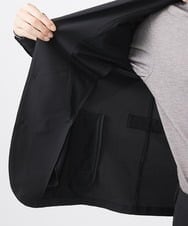 MKDGA63240 MK MICHEL KLEIN HOMME(MKミッシェルクランオム) 【快適着用】コンバーティブルジャケット/エコサッカー ブラック(94)