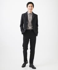 MKDGA63240 MK MICHEL KLEIN HOMME(MKミッシェルクランオム) 【快適着用】コンバーティブルジャケット/エコサッカー ブラック(94)