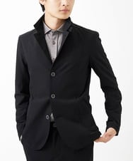 MKDGA63240 MK MICHEL KLEIN HOMME(MKミッシェルクランオム) 【快適着用】コンバーティブルジャケット/エコサッカー ブラック(94)
