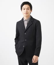MKDGA63240 MK MICHEL KLEIN HOMME(MKミッシェルクランオム) 【快適着用】コンバーティブルジャケット/エコサッカー ブラック(94)