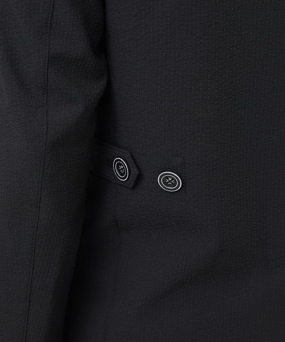 MKDGA63240 MK MICHEL KLEIN HOMME(MKミッシェルクランオム) 【快適着用】コンバーティブルジャケット/エコサッカー ブラック(94)