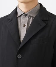 MKDGA63240 MK MICHEL KLEIN HOMME(MKミッシェルクランオム) 【快適着用】コンバーティブルジャケット/エコサッカー ブラック(94)