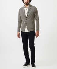 MKDGC09150 MK MICHEL KLEIN HOMME(MKミッシェルクランオム) 【イージーケア】ジャージジャケット/フェザーへリンボン ブラウン（86）