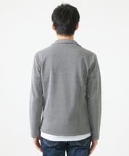 MKDGC09150 MK MICHEL KLEIN HOMME(MKミッシェルクランオム) 【イージーケア】ジャージジャケット/フェザーへリンボン ブラック
