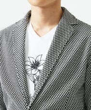 MKDGC09150 MK MICHEL KLEIN HOMME(MKミッシェルクランオム) 【イージーケア】ジャージジャケット/フェザーへリンボン ブラック