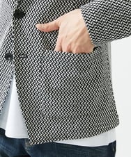 MKDGC09150 MK MICHEL KLEIN HOMME(MKミッシェルクランオム) 【イージーケア】ジャージジャケット/フェザーへリンボン ブラック
