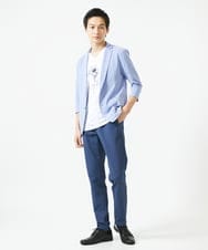 MKDGC31130 MK MICHEL KLEIN HOMME(MKミッシェルクランオム) 【EC限定】七分袖ジャージジャケット / トライクールカノコ ブルー
