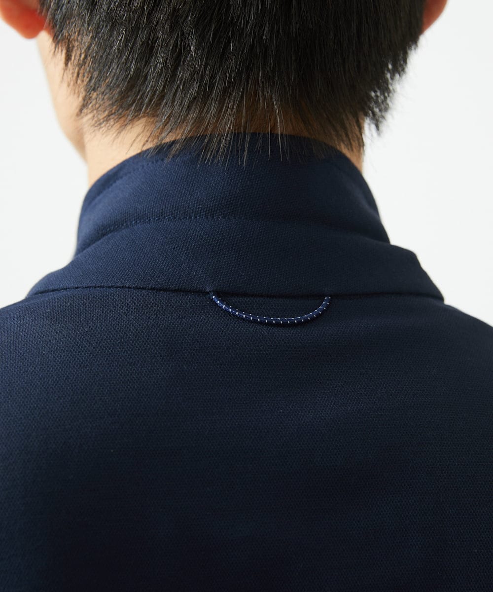 MKDGC31130 MK MICHEL KLEIN HOMME(MKミッシェルクランオム) 【EC限定】七分袖ジャージジャケット / トライクールカノコ ネイビー