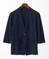MKDGC31130 MK MICHEL KLEIN HOMME(MKミッシェルクランオム) 【EC限定】七分袖ジャージジャケット / トライクールカノコ ネイビー