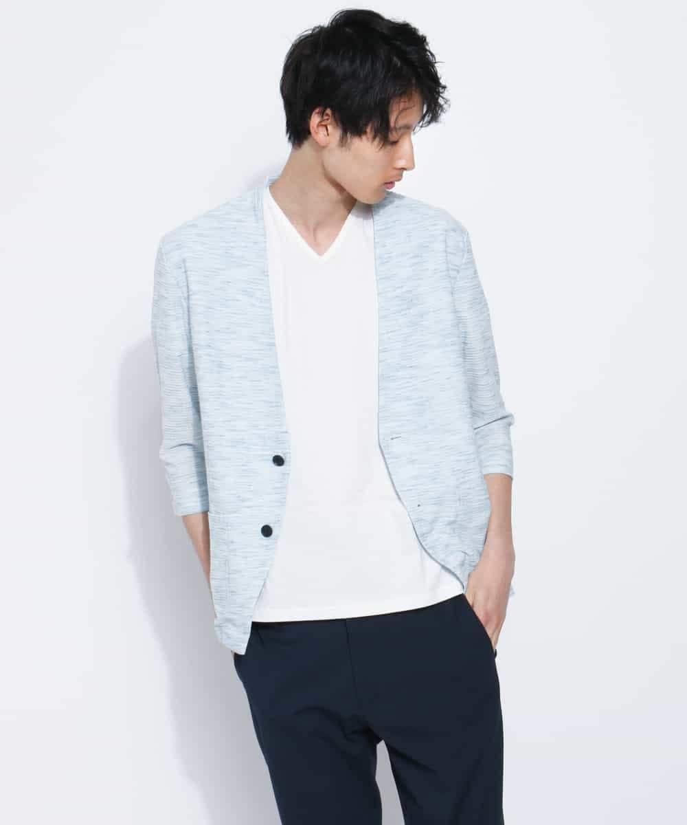 MKDGE06090 MK MICHEL KLEIN HOMME(MKミッシェルクランオム) メランジジャージージャケット グリーン