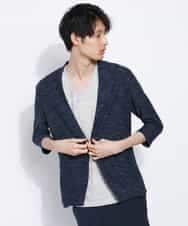 MKDGE06090 MK MICHEL KLEIN HOMME(MKミッシェルクランオム) メランジジャージージャケット ネイビー