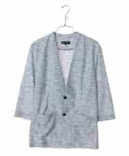 MKDGE06090 MK MICHEL KLEIN HOMME(MKミッシェルクランオム) メランジジャージージャケット ライトブルー