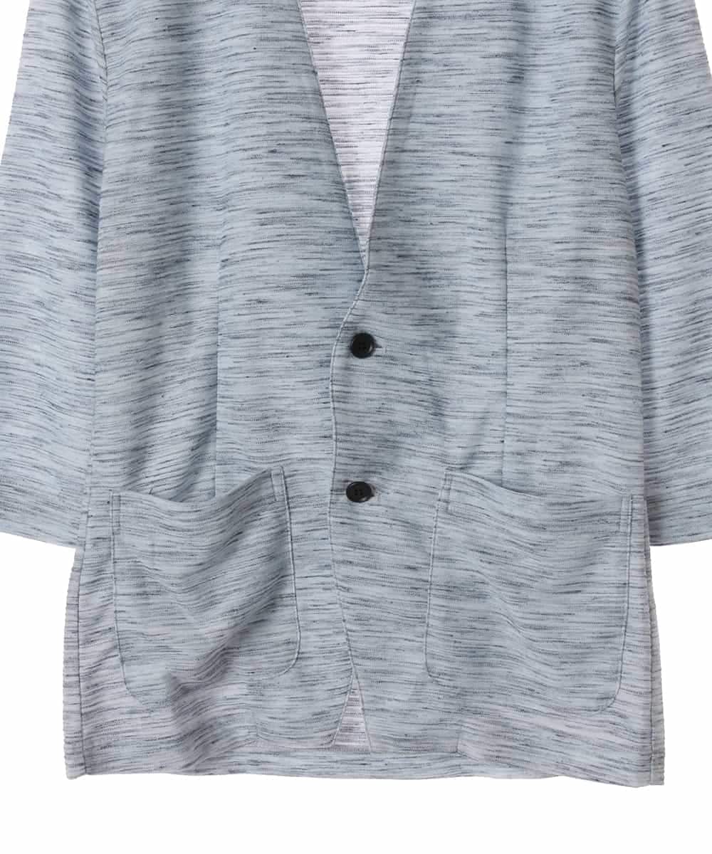 MKDGE06090 MK MICHEL KLEIN HOMME(MKミッシェルクランオム) メランジジャージージャケット ライトブルー