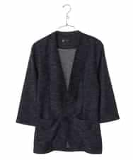 MKDGE06090 MK MICHEL KLEIN HOMME(MKミッシェルクランオム) メランジジャージージャケット ネイビー