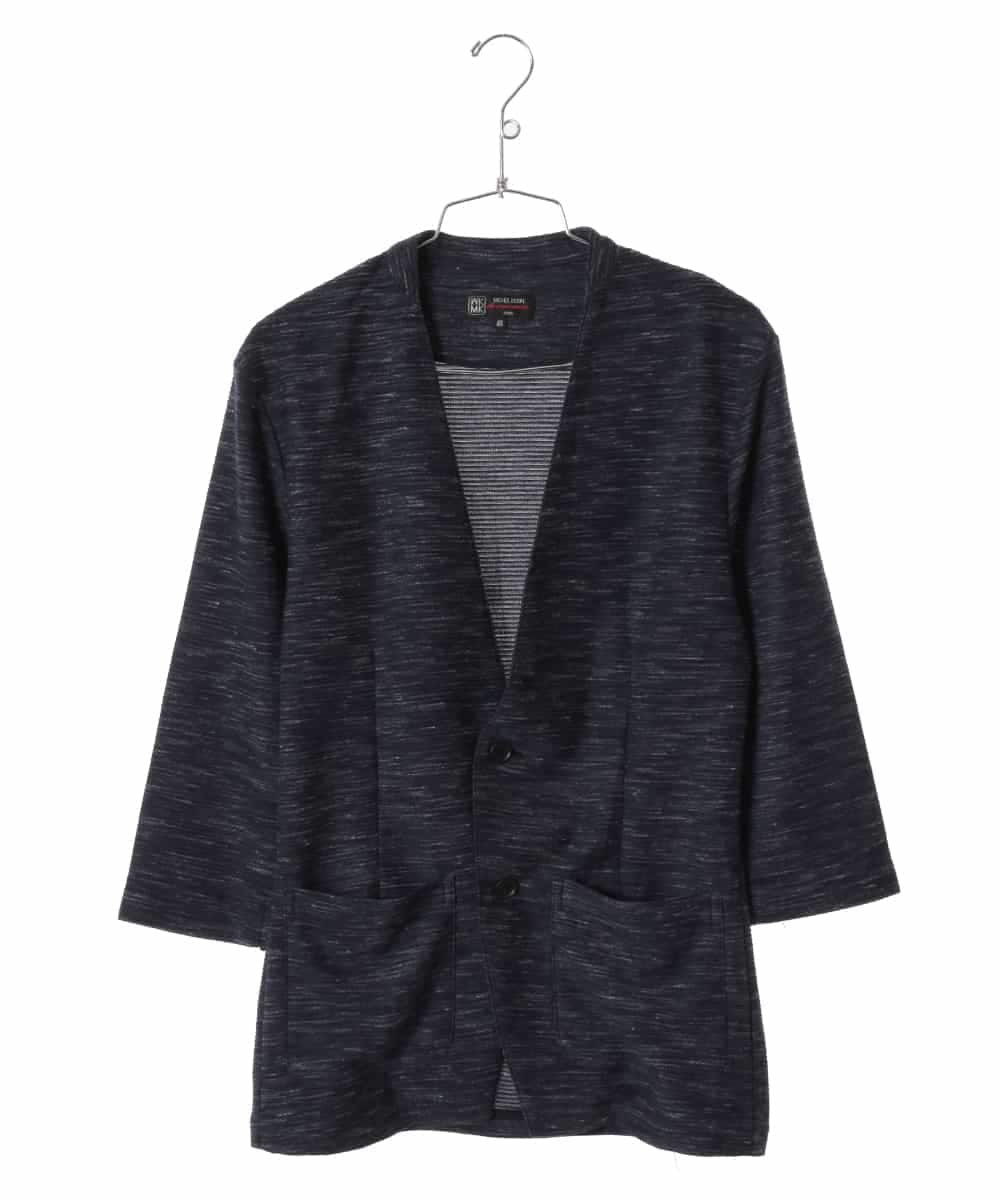 MKDGE06090 MK MICHEL KLEIN HOMME(MKミッシェルクランオム) メランジジャージージャケット ネイビー