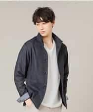 MKDGJ56130 MK MICHEL KLEIN HOMME(MKミッシェルクランオム) 【洗えるワーキングジャケット】テクノメランジストレッチ ネイビー