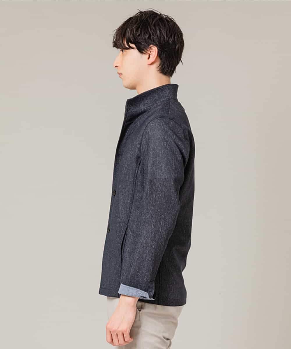 MKDGJ56130 MK MICHEL KLEIN HOMME(MKミッシェルクランオム) 【洗えるワーキングジャケット】テクノメランジストレッチ ネイビー