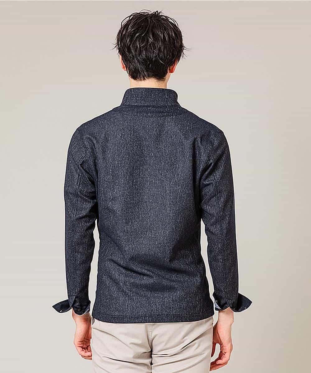 MKDGJ56130 MK MICHEL KLEIN HOMME(MKミッシェルクランオム) 【洗えるワーキングジャケット】テクノメランジストレッチ ネイビー