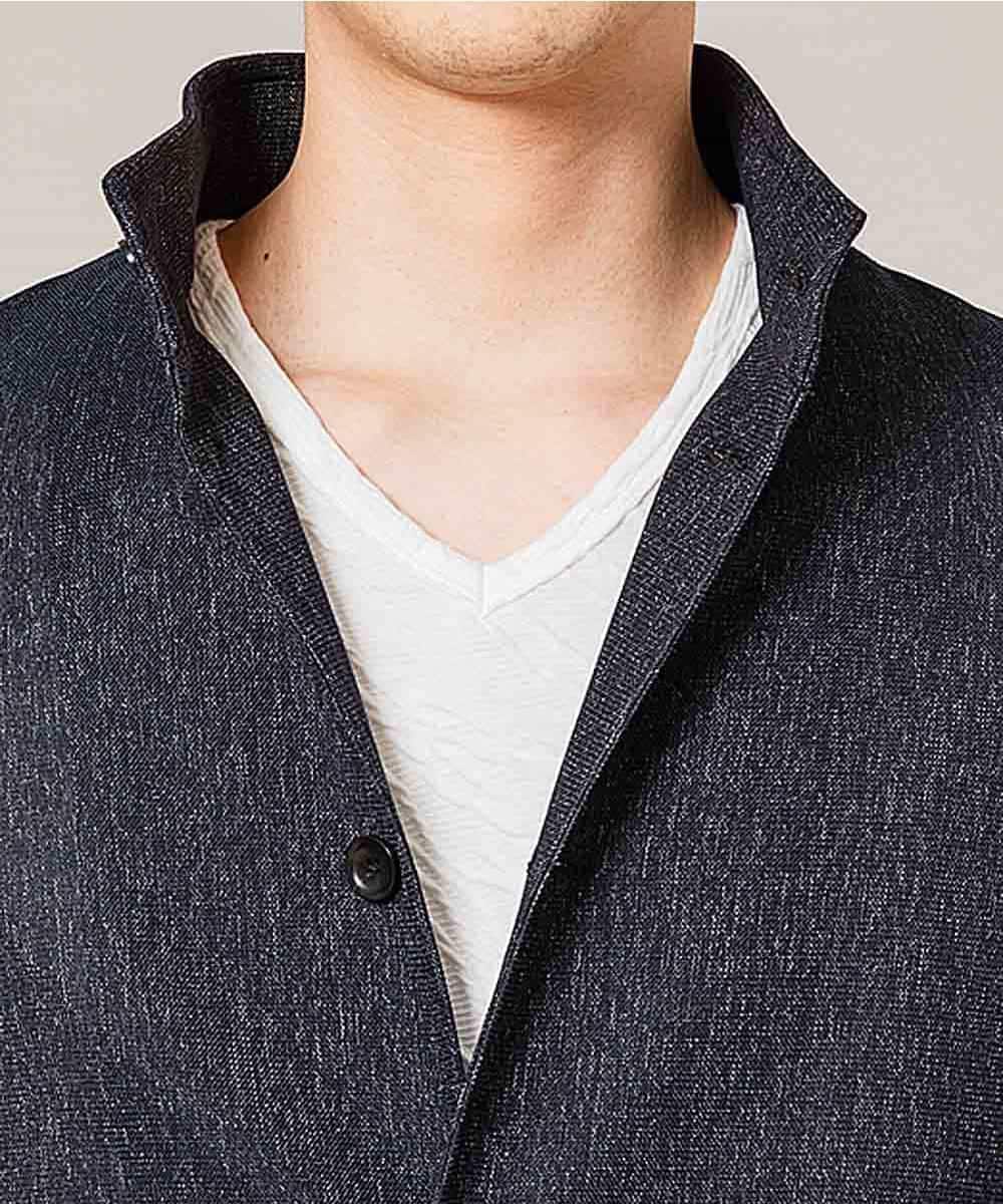 MKDGJ56130 MK MICHEL KLEIN HOMME(MKミッシェルクランオム) 【洗えるワーキングジャケット】テクノメランジストレッチ ネイビー