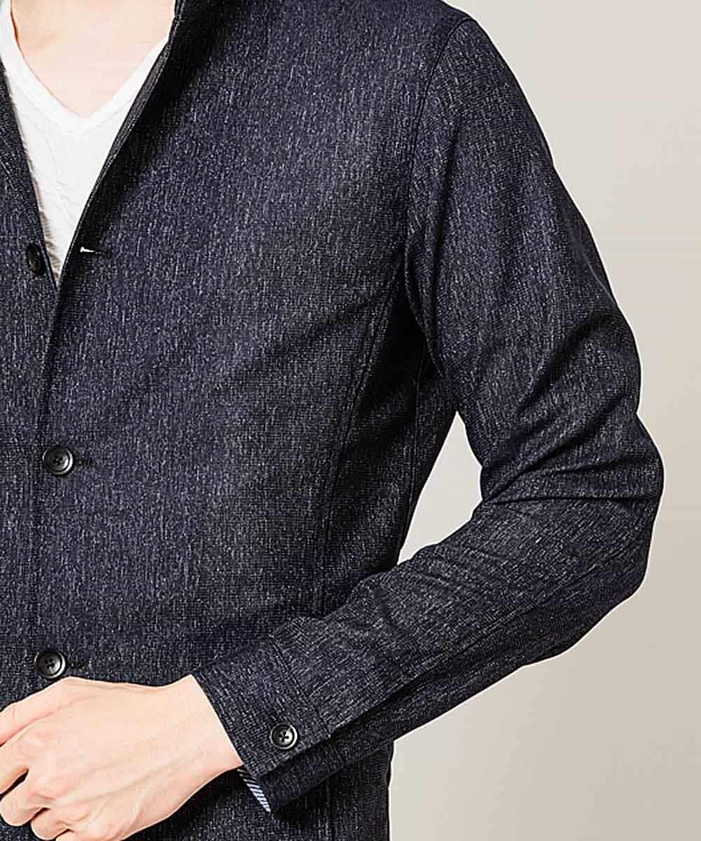 MKDGJ56130 MK MICHEL KLEIN HOMME(MKミッシェルクランオム) 【洗えるワーキングジャケット】テクノメランジストレッチ ネイビー