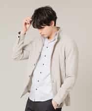 MKDGJ56130 MK MICHEL KLEIN HOMME(MKミッシェルクランオム) 【洗えるワーキングジャケット】テクノメランジストレッチ ベージュ