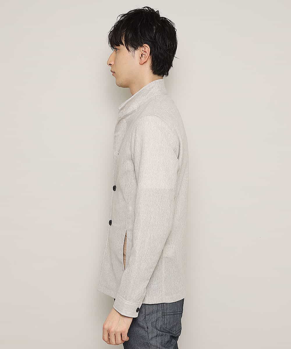 MKDGJ56130 MK MICHEL KLEIN HOMME(MKミッシェルクランオム) 【洗えるワーキングジャケット】テクノメランジストレッチ ベージュ