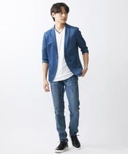 MKDGV31160 MK MICHEL KLEIN HOMME(MKミッシェルクランオム) 【WEB限定】ビンテージフォギージャケット ブルー