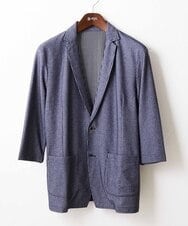 MKDGV52130 MK MICHEL KLEIN HOMME(MKミッシェルクランオム) 【ON/OFF対応】サッカージャージ ジャーディガン ブルー