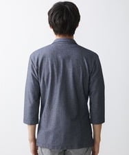 MKDGV52130 MK MICHEL KLEIN HOMME(MKミッシェルクランオム) 【ON/OFF対応】サッカージャージ ジャーディガン ブルー