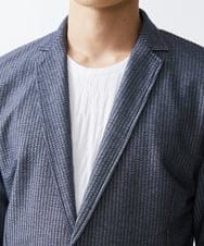 MKDGV52130 MK MICHEL KLEIN HOMME(MKミッシェルクランオム) 【ON/OFF対応】サッカージャージ ジャーディガン ブルー