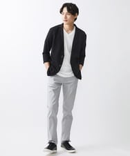 MKDGV52130 MK MICHEL KLEIN HOMME(MKミッシェルクランオム) 【ON/OFF対応】サッカージャージ ジャーディガン ブラック