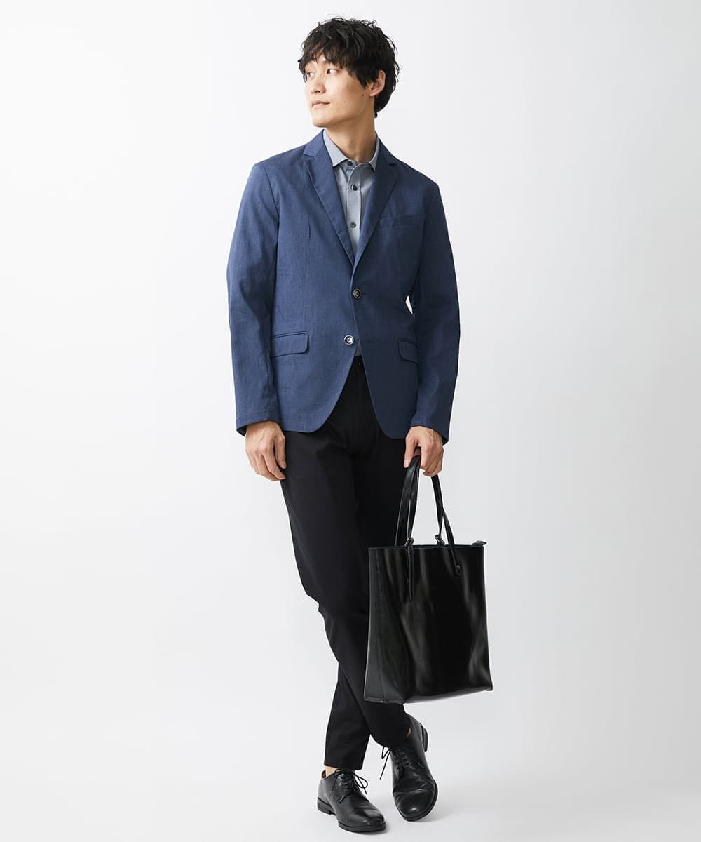 MKDGV62230 MK MICHEL KLEIN HOMME(MKミッシェルクランオム) 【日本製生地使用/セットアップ対応】テーラードジャケット /ポリラミークールマックス ブルー(55)