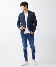 MKDGV62230 MK MICHEL KLEIN HOMME(MKミッシェルクランオム) 【日本製生地使用/セットアップ対応】テーラードジャケット /ポリラミークールマックス ブルー(55)