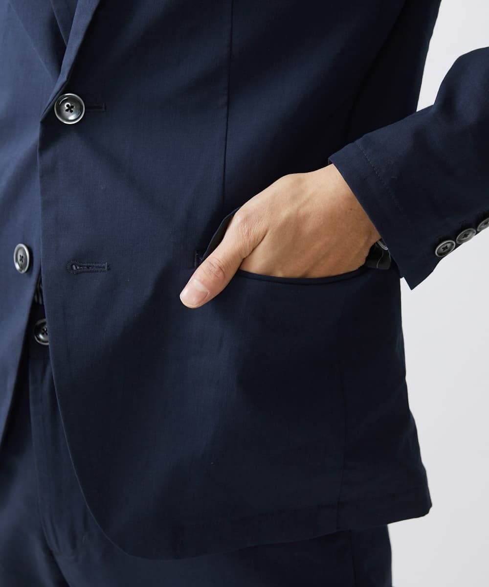 MKDGV62230 MK MICHEL KLEIN HOMME(MKミッシェルクランオム) 【日本製生地使用/セットアップ対応】テーラードジャケット /ポリラミークールマックス ネイビー(57)