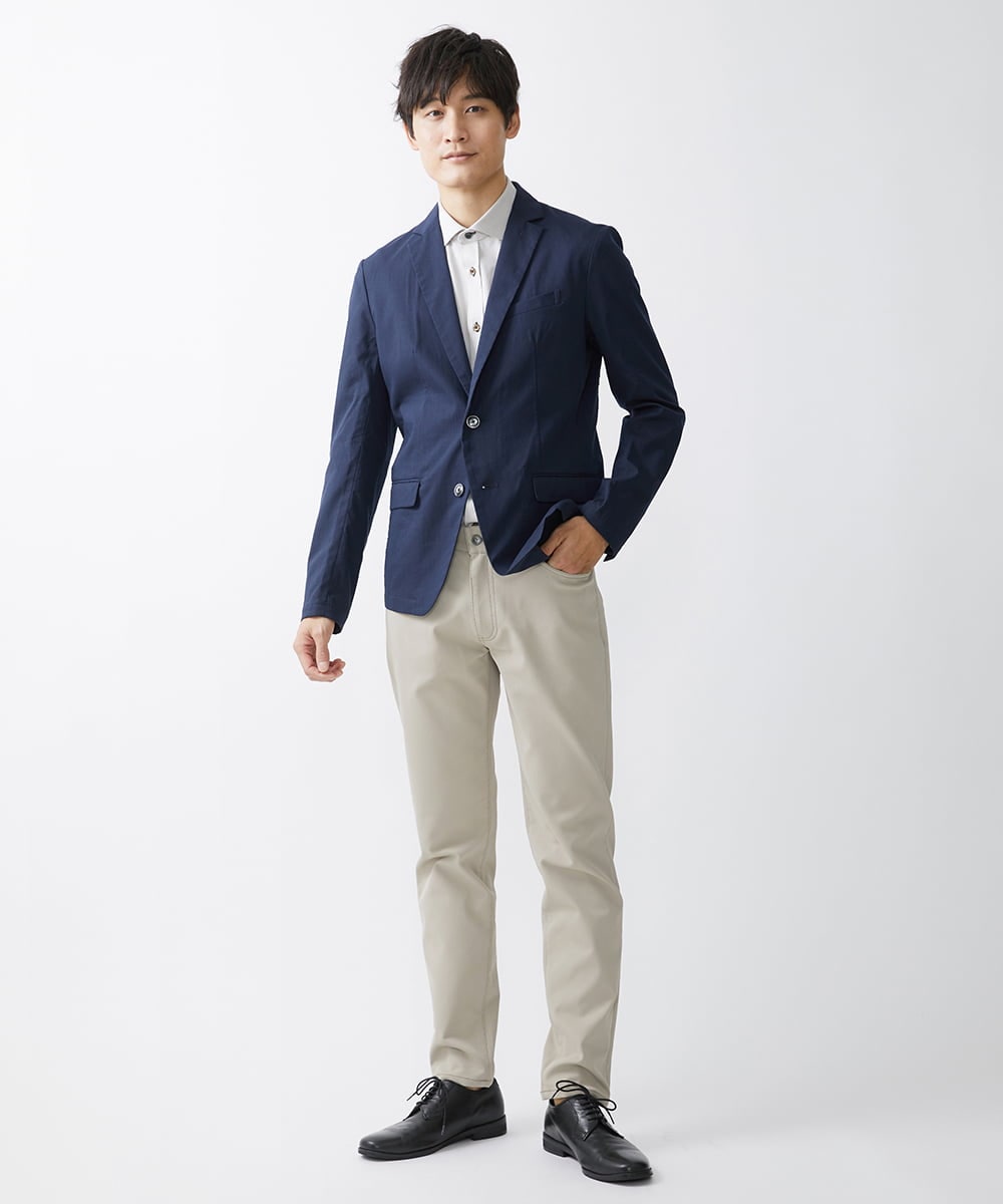 MKDGV62230 MK MICHEL KLEIN HOMME(MKミッシェルクランオム) 【日本製生地使用/セットアップ対応】テーラードジャケット /ポリラミークールマックス ネイビー(57)